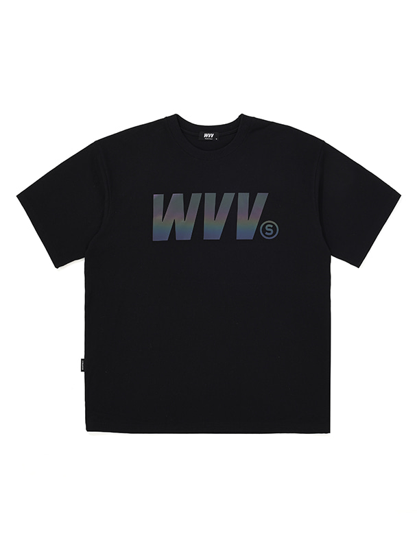 WVV 홀로그램 로고 반팔티_블랙